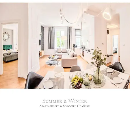 Summerwinter - 2 Luxury Wonder & Heaven Apartaments, 100m M Cassino - 2 Or 3 Bedrooms & Sofa, Parking Daire Sopot