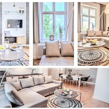 Apartment Summerwinter - 2 Luxury Wonder & Heaven Apartaments, 100M M Cassino - 2 Or 3 Bedrooms & Sofa, Parking Zoppot
