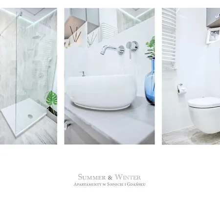 Summerwinter - 2 Luxury Wonder & Heaven Apartaments, 100m M Cassino - 2 Or 3 Bedrooms & Sofa, Parking アパート ソポト
